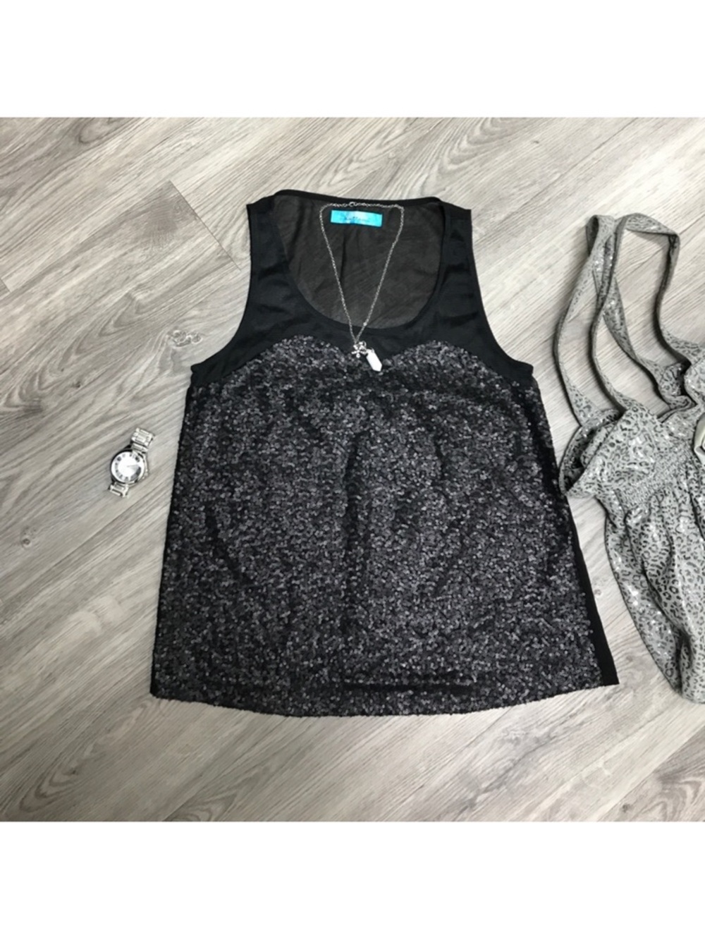Sequined Tank Top